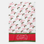 クリスマスホリー キッチンタオル (縦)