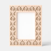 クリスマスホリー&キャンドルパターン レーザー彫刻フレーム (正面)