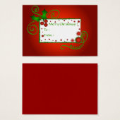 クリスマスホリー – ギフトラベル (正面&裏面)