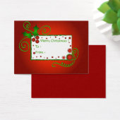 クリスマスホリー – ギフトラベル (デスク)