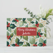 クリスマスホリー シーズンカード (スタンド正面)