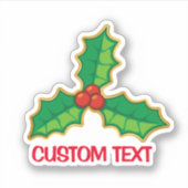 クリスマスホリー シール (正面)