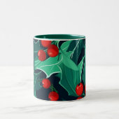 クリスマスホリー ツートーンマグカップ (中央)