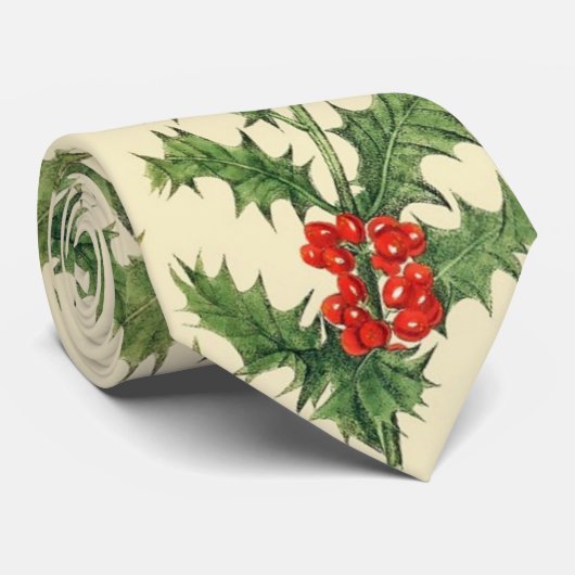 クリスマスホリー ネクタイ (ロール)