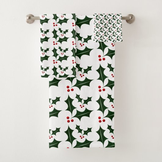 クリスマスホリー バスタオルセット (インサイチュ)