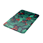 クリスマスホリー バスマット (アングル)