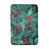 クリスマスホリー バスマット (正面縦)