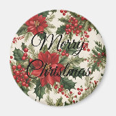 クリスマスホリー&ベリーマグネット マグネット (正面)