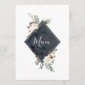 クリスマスホリー&ホワイトローズブーケフレーム メニュー (裏面)