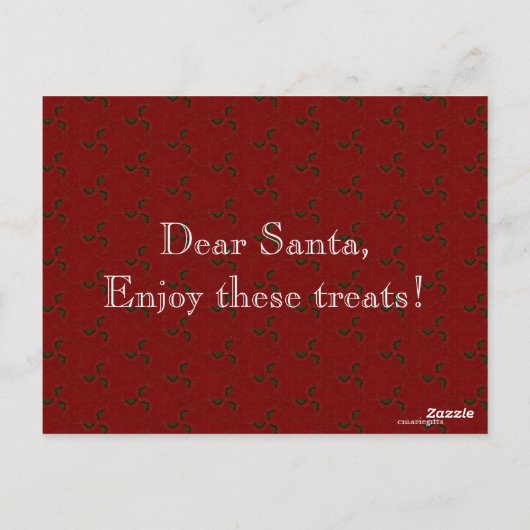 クリスマスホリー ポストカード (裏面)