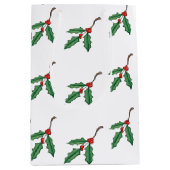 クリスマスホリー ミディアムペーパーバッグ (正面)