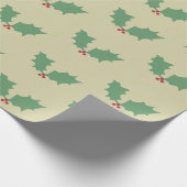 クリスマスホリー ラッピングペーパー (角)
