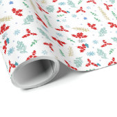 クリスマスホリー ラッピングペーパー (ロールコーナー)
