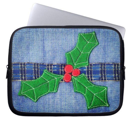 クリスマスホリー ラップトップスリーブ (正面)