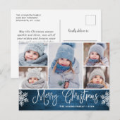 クリスマスホリ素朴ー5写真グリーティングホリデーPo ポストカード (正面/裏面)