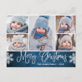 クリスマスホリ素朴ー5写真グリーティングホリデーPo ポストカード