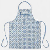 クリスマスホリ葉ーの花びらと花のタイル エプロン (正面)