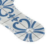 クリスマスホリ葉ーの花びらと花のタイル カッティングボード (角)