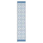 クリスマスホリ葉ーの花びらと花のタイル ショートテーブルランナー (正面)