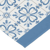 クリスマスホリ葉ーの花びらと花のタイル ショートテーブルランナー (コーナー)