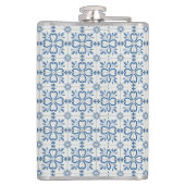 クリスマスホリ葉ーの花びらと花のタイル フラスク (裏面)