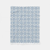 クリスマスホリ葉ーの花びらと花のタイル フリースブランケット (正面)