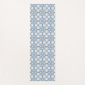 クリスマスホリ葉ーの花びらと花のタイル ヨガマット (正面)