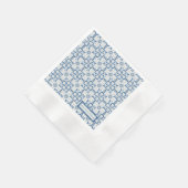 クリスマスホリ葉ーの花びらと花のタイル 縁ありカクテルナプキン (角)