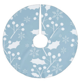 クリスマスホリ葉ーズとベリー ブラッシュドポリエステルツリースカート