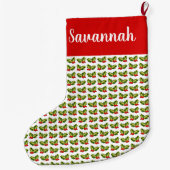 クリスマスホリ葉ーズ&ベリーベル&ギフト ラージクリスマスストッキング (裏面)