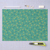 クリスマスホリ葉ーズ&ベリー雪片 薄葉紙 (クラフト)