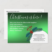 クリスマスホリ葉ー実在エステート シーズンポストカード (正面/裏面)