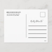 クリスマスホリ葉ー実在エステート シーズンポストカード (裏面)