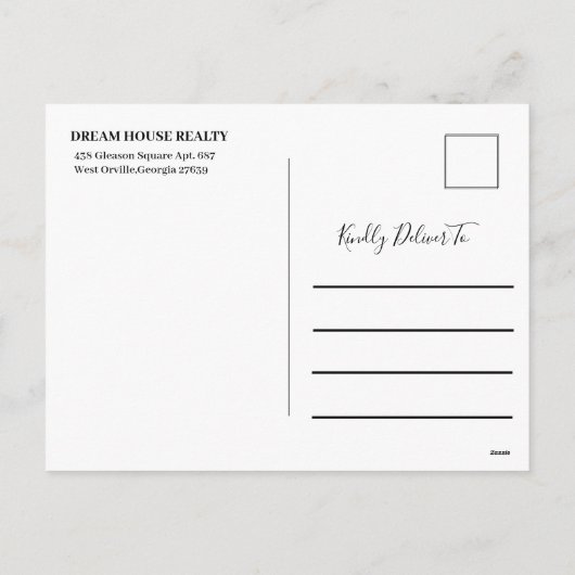 クリスマスホリ葉ー実在エステート シーズンポストカード (裏面)