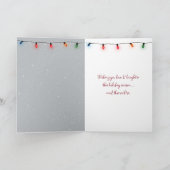 クリスマスホルシュタイン牛の着用ホリデーリース シーズンカード (内部)