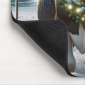 クリスマスホルスタイン牛とリース マウスパッド (コーナー)