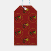 クリスマスホルン – 赤 – ギフトラベル10ct ギフトタグ (正面)