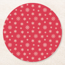 クリスマスホワイトの雪モダン片（赤）