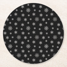 クリスマスホワイトの雪モダン片（黒）