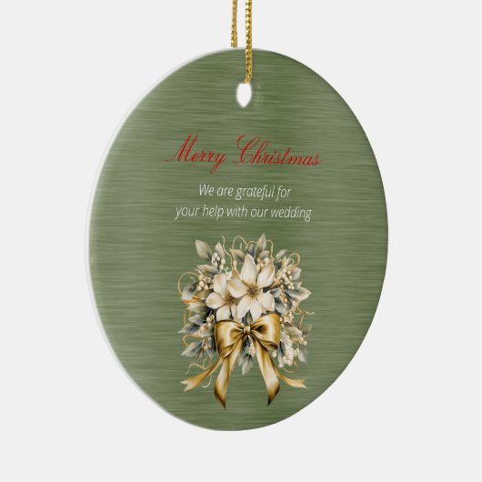 クリスマスホワイトウ結婚インターベリーオーナメント セラミックオーナメント (右)