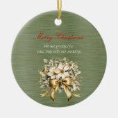 クリスマスホワイトウ結婚インターベリーオーナメント セラミックオーナメント (正面)