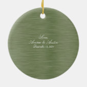 クリスマスホワイトウ結婚インターベリーオーナメント セラミックオーナメント (裏面)