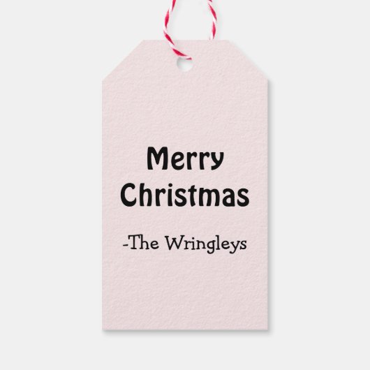 クリスマスホワイトエレファントギフトラベル ギフトタグ (裏面)