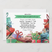 クリスマスホワイトエレファントパーティの招待状 招待状 (正面)