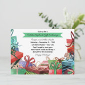 クリスマスホワイトエレファントパーティの招待状 招待状 (スタンド正面)