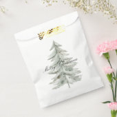 クリスマスホワイトグリーンツリー フェイバーバッグ (封をした状態)
