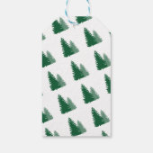 クリスマスホワイトグリーンパインミニマルズ ギフトタグ (裏面)