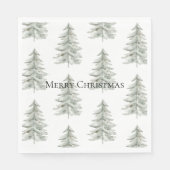クリスマスホワイトグリーン スタンダードランチョンナプキン (正面)