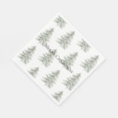 クリスマスホワイトグリーン スタンダードランチョンナプキン (角)