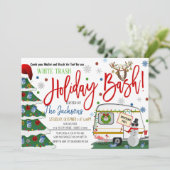 クリスマスホワイトゴミBash招待状 招待状 (スタンド正面)